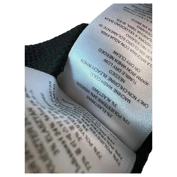 MICHAEL KORS Thick Stretch Off Shoulder Blouse Black White Striped Size Small - Picture 8 of 8